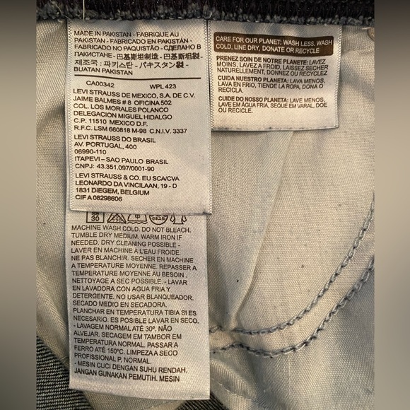 LEVI'S PULL ON DENIM LEGGINGS - DARK WASH - PLUS SIZE 18 - Picture 10 of 12